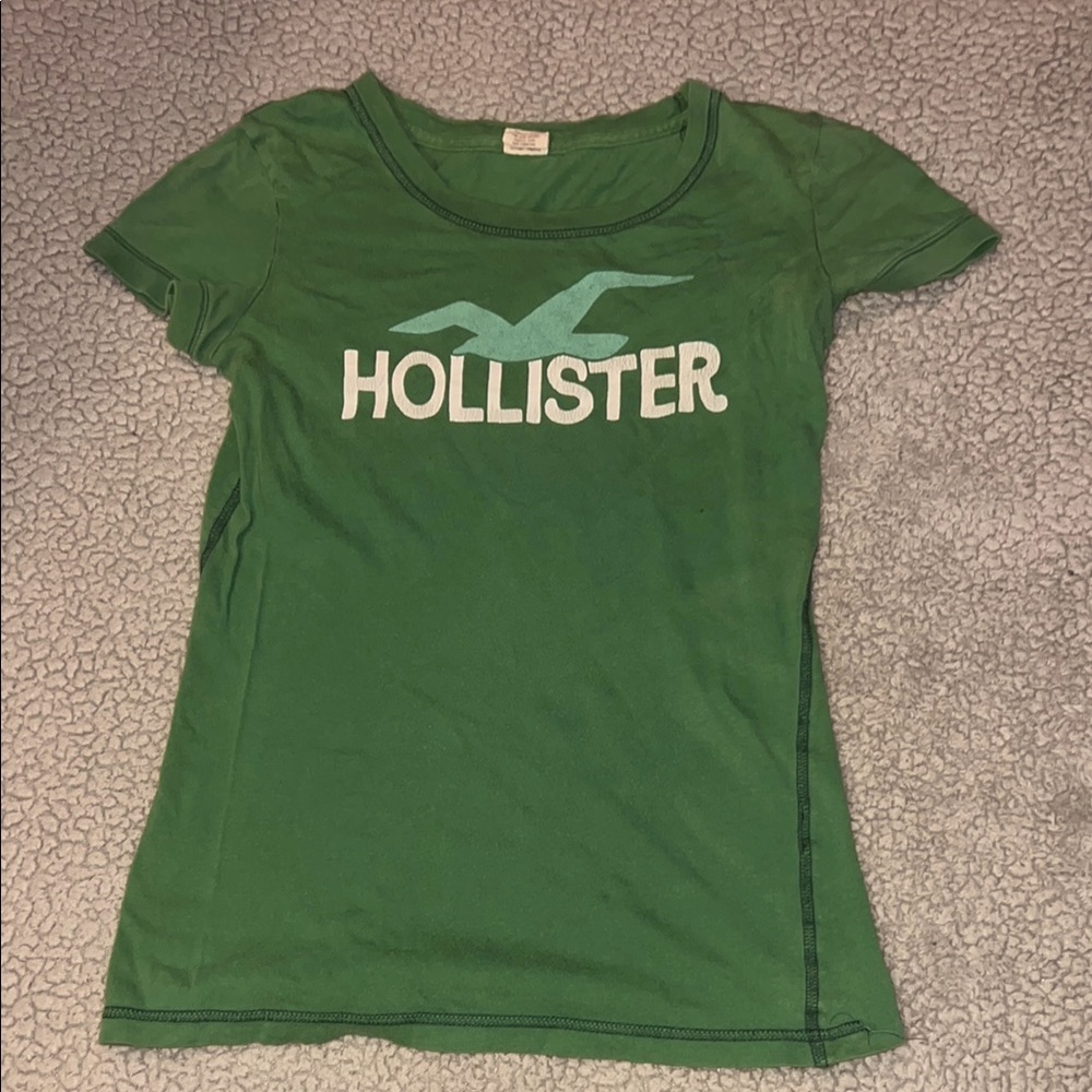 Hollister Forest Green Tee with Logo
